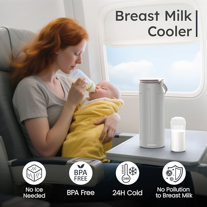 Portable Breast Milk Cooler for Travel, 22oz Large Capacity Breastmilk Chiller - Image 2
