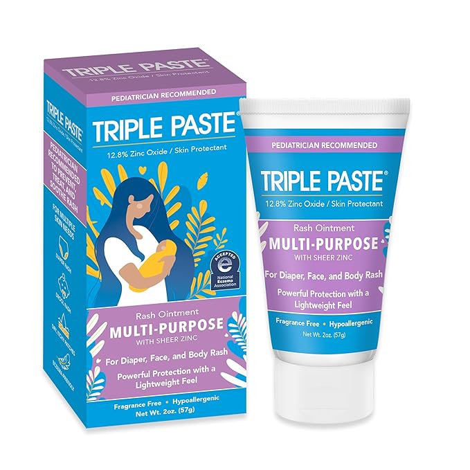 Triple Paste Multi-Purpose Baby Healing Ointment, 2 oz Tube, Diaper Rash Cream by TriplePaste