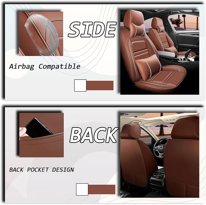 Car Seat Covers for Honda Accord 2003-2025 | 5-Seats Seat Covers, Waterproof - Image 6