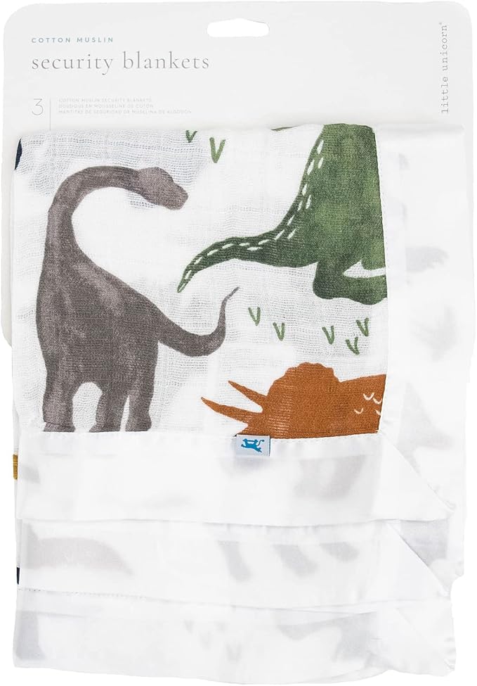 Little Unicorn Security Blankets 3 Pack | 100% Cotton Muslin - Image 5