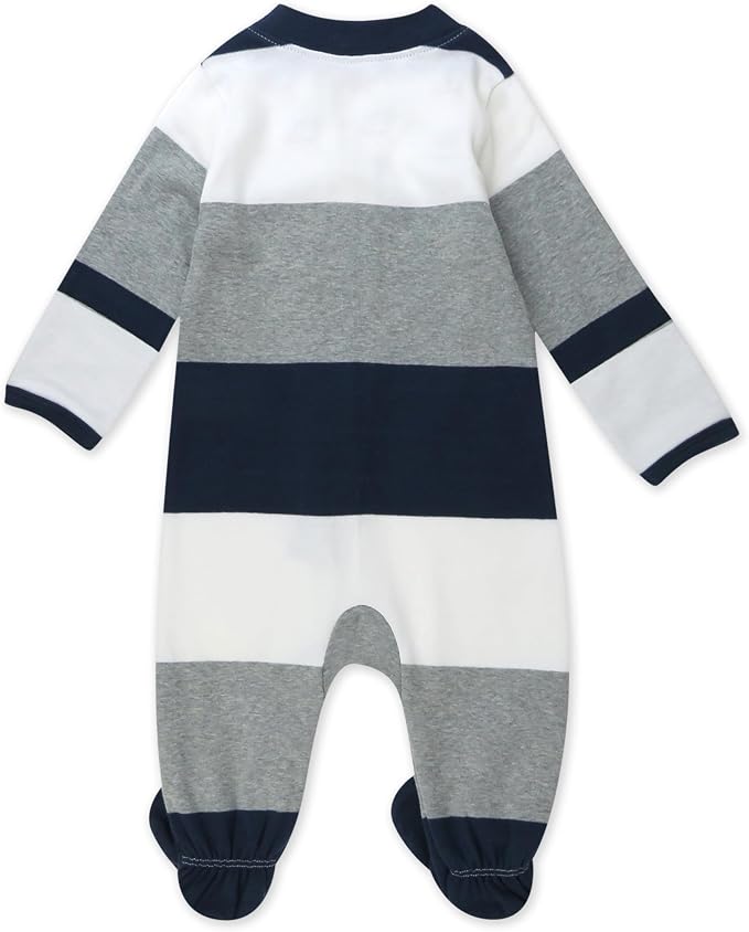 HonestBaby Baby Sleep N' Play One-Piece Zip-Front Footed Organic Cotton Pajama - Image 2