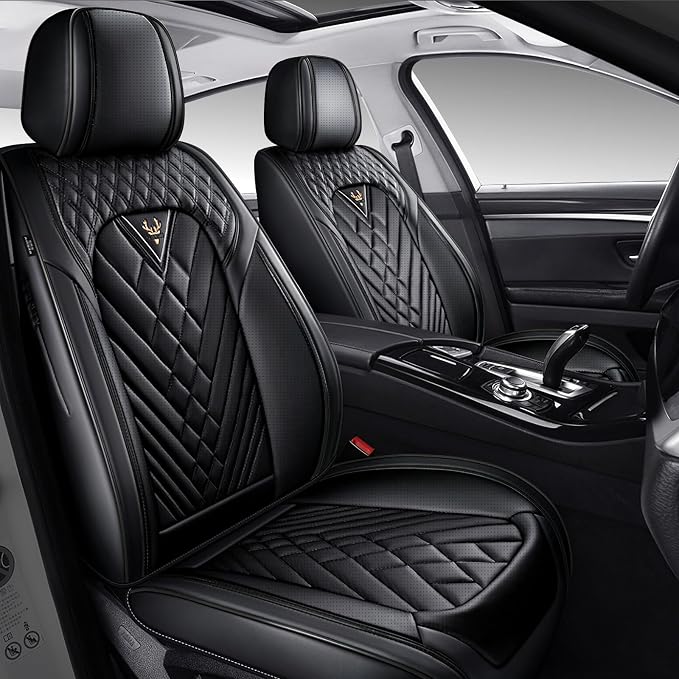 Car Seat Cover Full Set, Waterproof Leather Seat Cover, Front Auto Seat Cover by Unknown