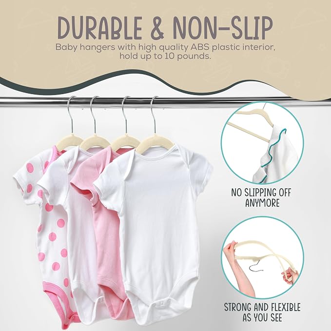 50 Premium Baby Velvet Hangers - Image 5