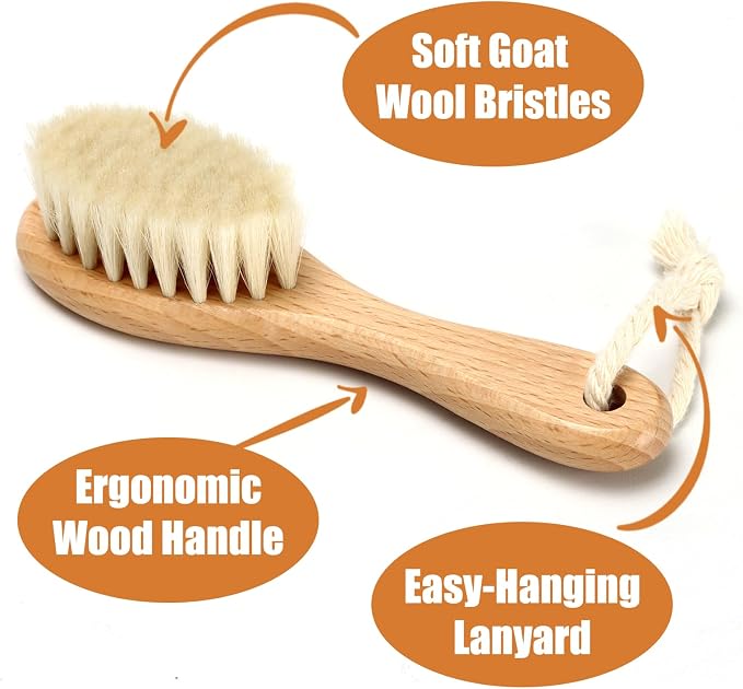 Wooden Baby Hair Brush and Comb Set - Image 4