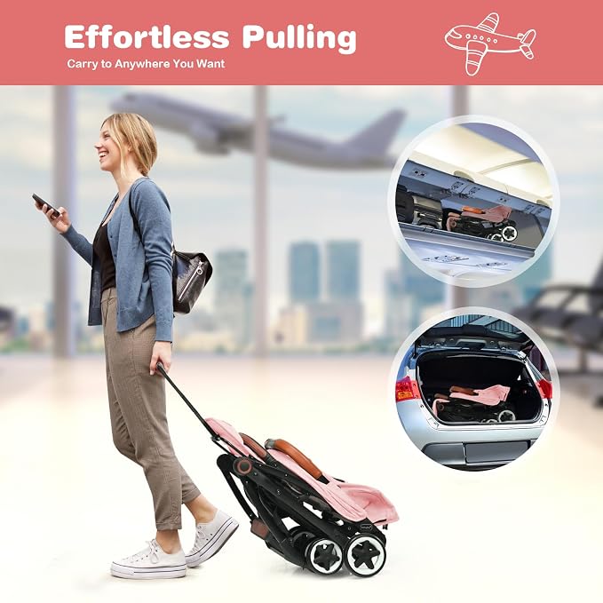 BABY JOY Lightweight Baby Stroller, Compact Toddler Travel Stroller - Image 7