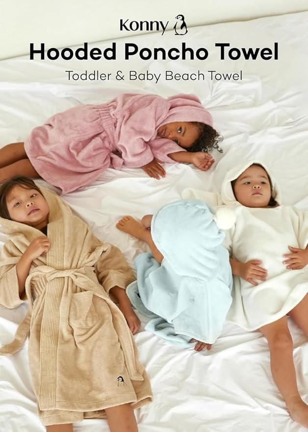 Konny Baby Hooded Towel Rayon from Bamboo Cotton Baby Bath Beach Towel Hooded - Image 6