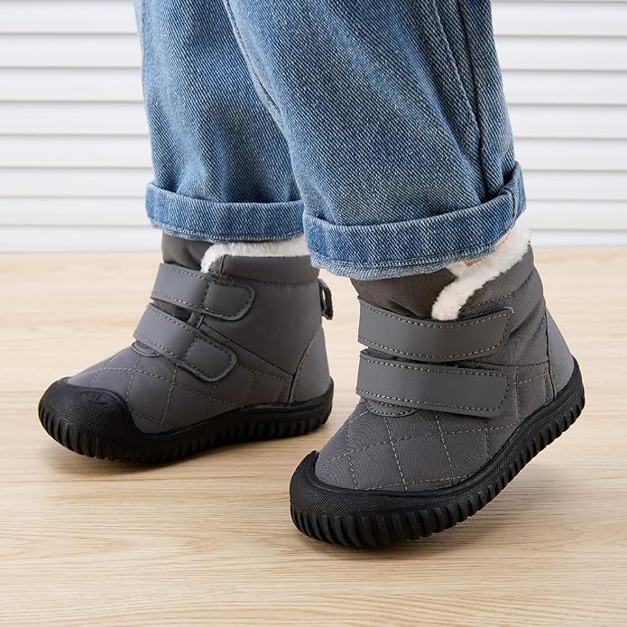 BMCiTYBM Toddler Baby Snow Boots Winter Shoes Boys Girls Cold Weather Baby Faux - Image 2