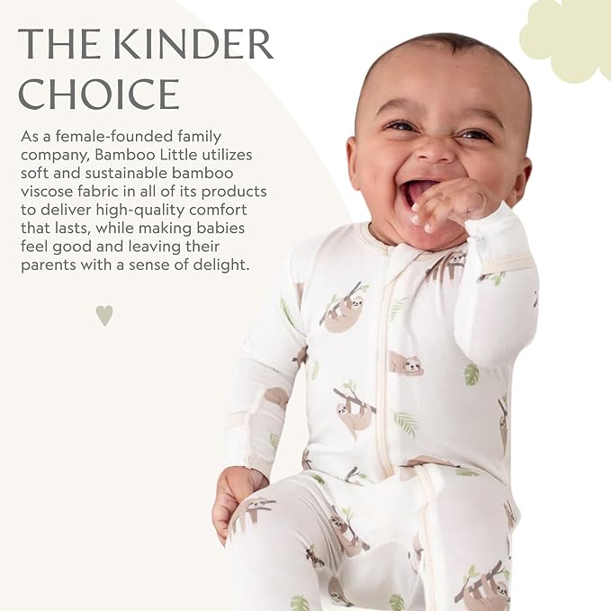 Bamboo Little Soft Baby Footie Pajamas, Baby Clothes, Newborn Sleepers - Image 6