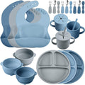 Yinder 24 Pack Silicone Baby Feeding Set Baby LED Weaning Supplies Includes by Yinder