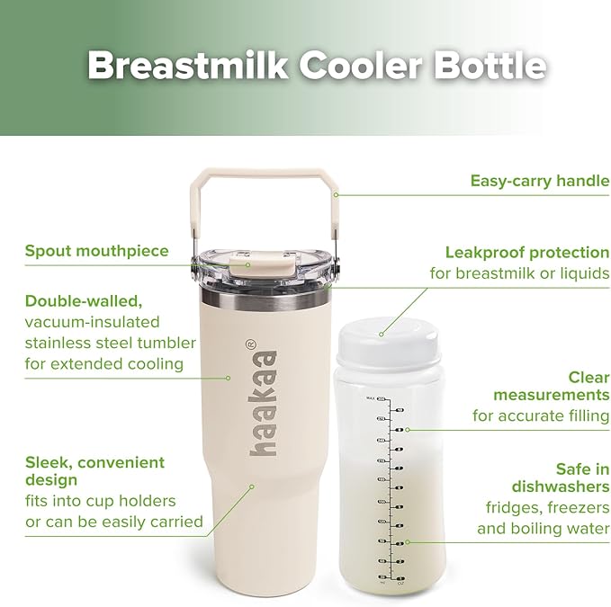 haakaa Portable Breastmilk Cooler 30oz/900ml, Larger Capacity Breast Milk - Image 6