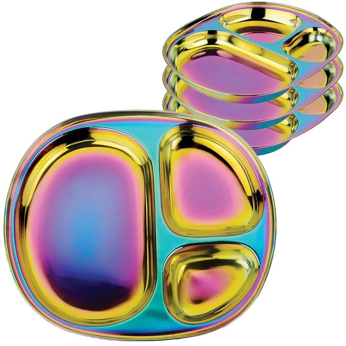 Ahimsa Stainless Steel Plates for Kids by Ahimsa