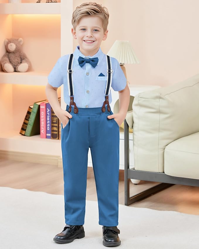 nilikastta Boy Suit Toddler Boy Outfit Boy Dress Shirt - Image 3