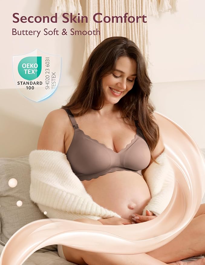 Momcozy Nursing Bras for Breastfeeding, Seamless Pregnancy Maternity Bra - Image 2