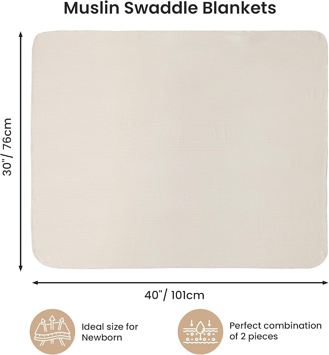 Jersey Unisex Swaddle Blanket, Ultra Soft Stretchy Receiving Blanket, Newborn - Image 3