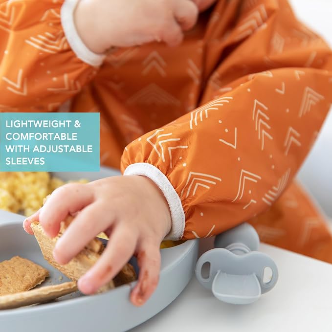 Bumkins Sleeved Bib for Girl or Boy, Baby and Toddler for 6-24 Mos, Essential - Image 4