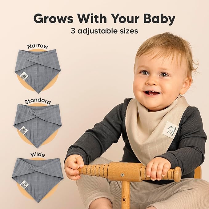 8-Pack Muslin Baby Bibs for Boys, Girls - Image 4