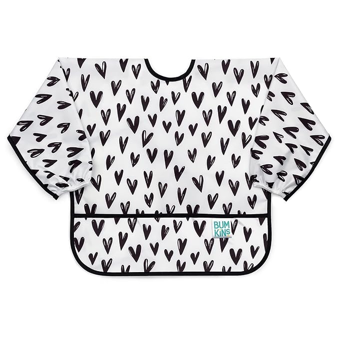 Bumkins Sleeved Bib for Girl or Boy, Baby and Toddler for 6-24 Months, by Bumkins