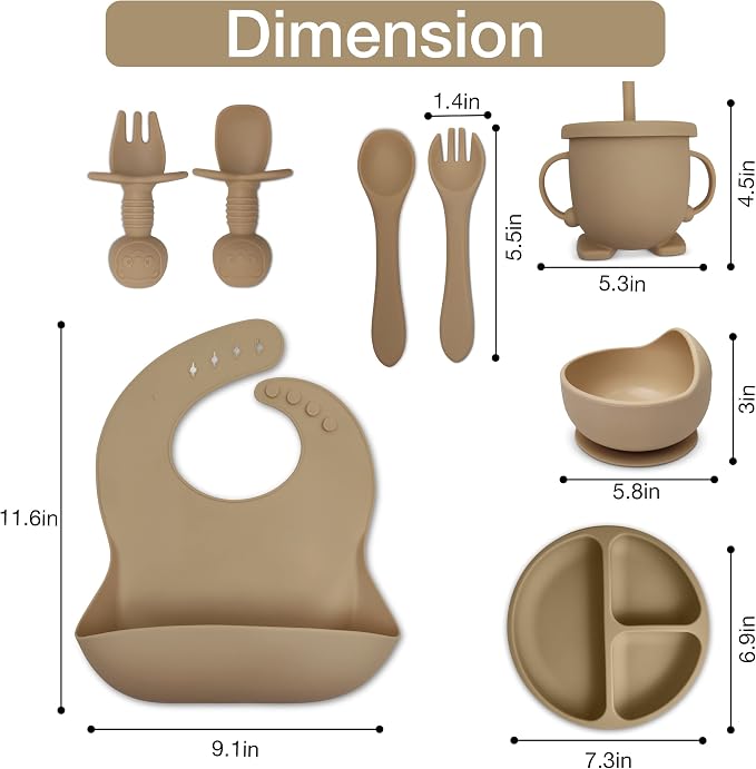 Baby Feeding Set 10-Piece | Baby Led Weaning Utensils Set Includes Suction Bowl - Image 4