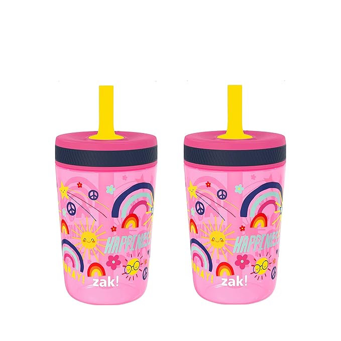 Zak Designs Kelso 15 oz Tumbler Set, Leak-Proof Screw-On Lid by ZakDesigns