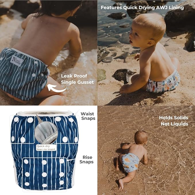 Nora's Nursery Reusable Swim Diapers and Wet Bag - Image 7