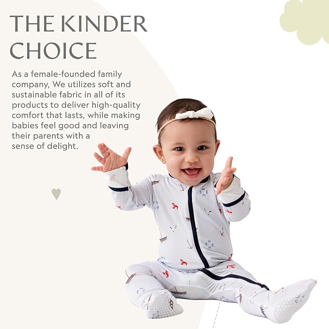 Bamboo Little Soft Baby Footie Pajamas, Baby Clothes, Newborn Sleepers - Image 6