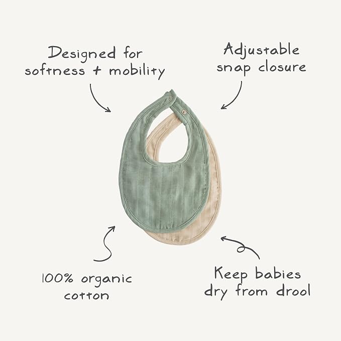 mushie Muslin Baby Bib | Soft Cotton - Image 8