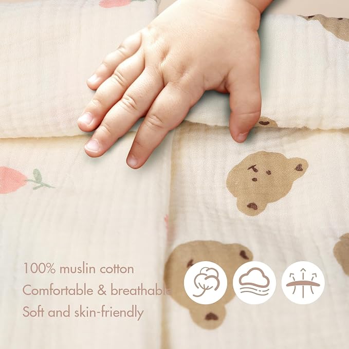 2-Pack Muslin Nursing Cover for Baby Breastfeeding - Image 5