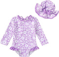 YOUNGER TREE Infant Baby Girls Swimsuit Long Sleeve Swimsuits One Piece by YOUNGERTREE