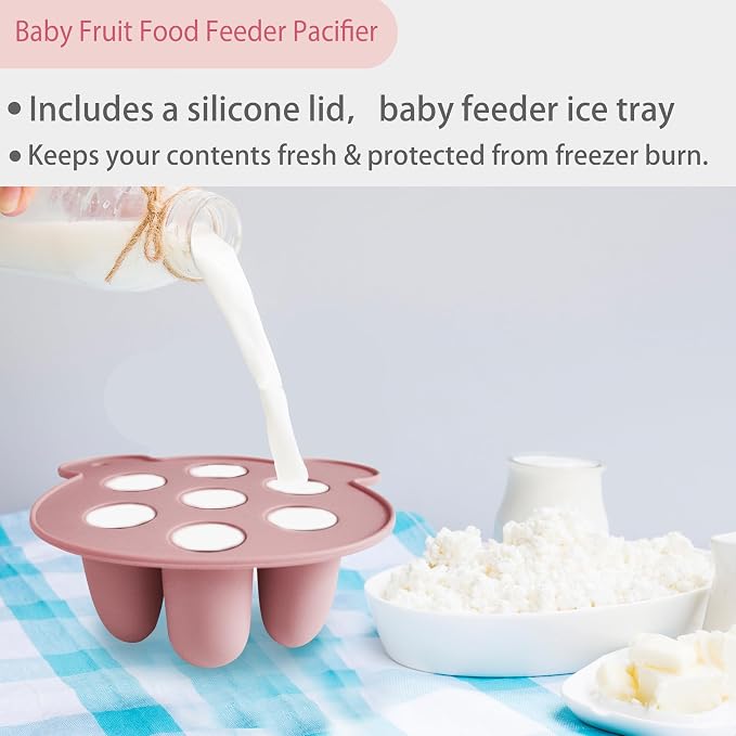 Big Spinach Silicone Freezer Tray Baby Fruit Feeder Food Teething Set Must-Have - Image 3