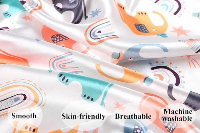 Satin Nursing Pillow Cover Set 2 Pack Ultra Soft Silk Compatible - Image 2