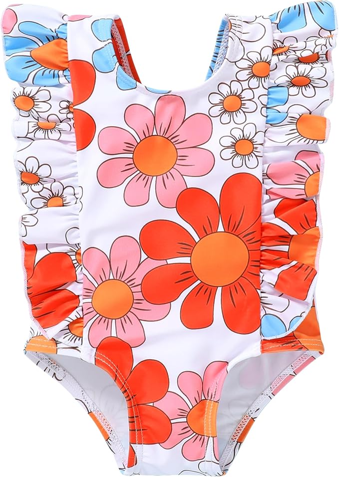 Newborn Baby Girl Ruffle Swimsuit Infant Toddler One Piece Floral Bikini Beach by MAMAMI