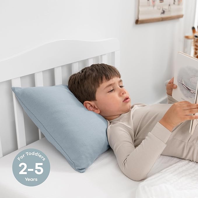 Comfy Cubs Toddler Pillow with Cotton Pillowcase, 13 x 18 in, 2 Pack - Image 4