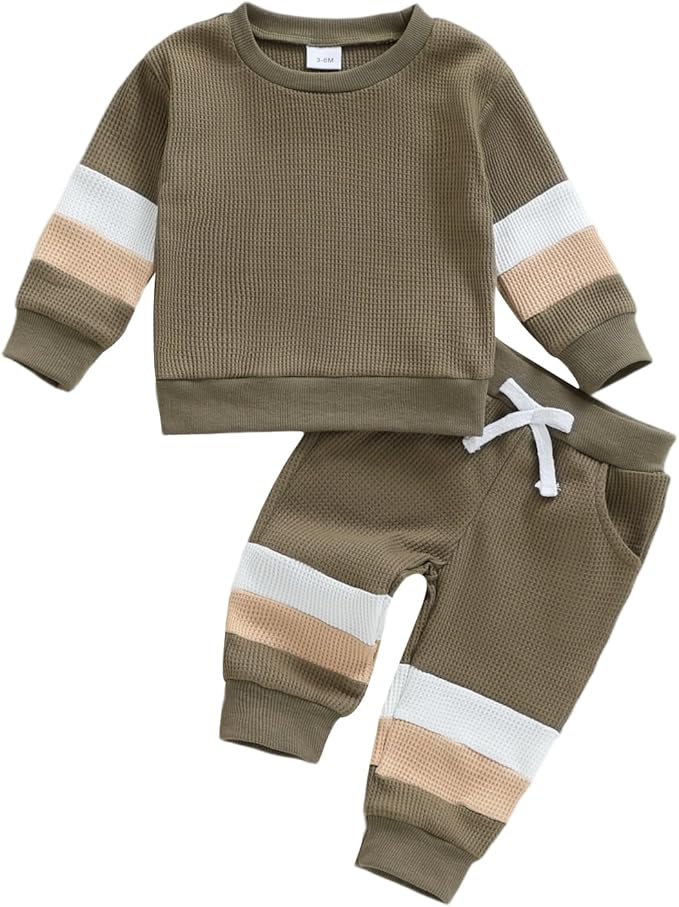Kuriozud Toddler Baby Boy Fall Winter Clothes Long Sleeve Crewneck Pullover by Kuriozud