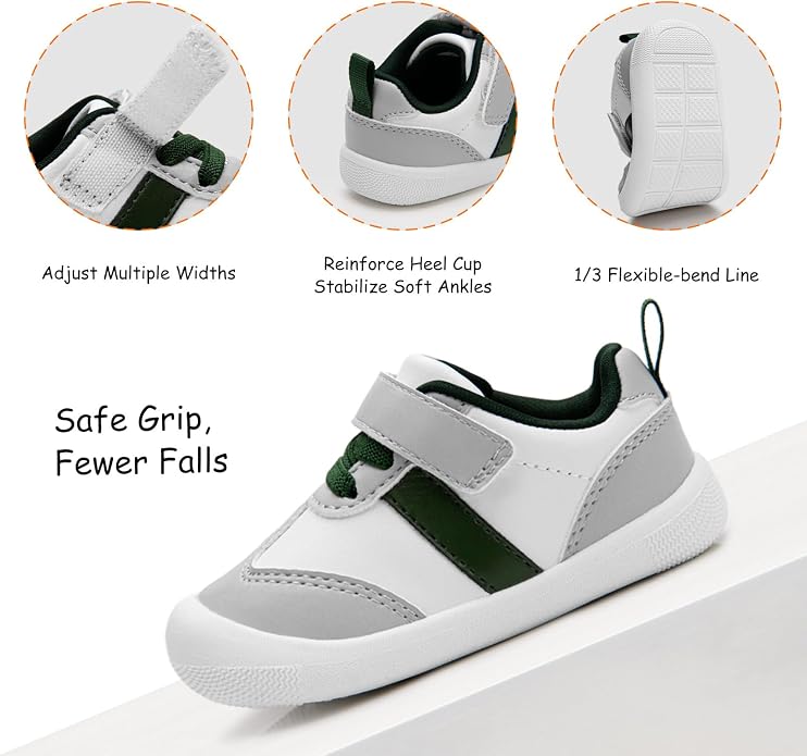 Baby Shoes Boys Girls Barefoot Wide Toe Box Zero Drop First Walkers PU Leather - Image 4