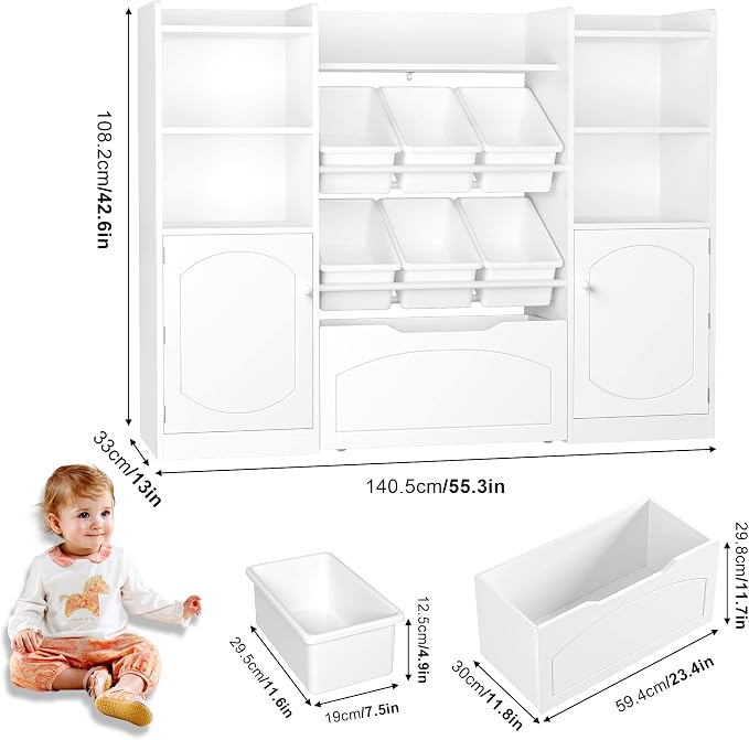 FINETONES 55” Toy Storage Organizer - Image 2