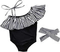 Toddler Baby Girls Ruffles Bikini One Piece Swimsuits Floral Off Shoulder by HINTINA
