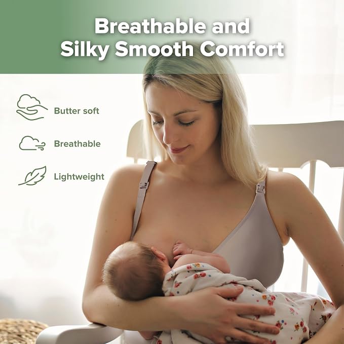 haakaa Nursing Bras for Breastfeeding, Ultra Comfort Jelly Strip“ Supportive - Image 3
