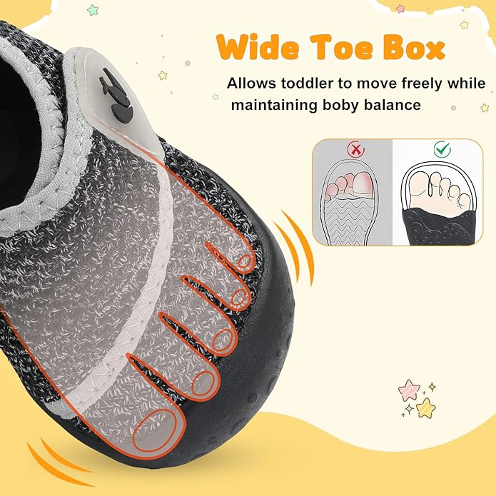 FEETCITY Baby First Walking Shoes Wide Baby Shoes Infant Sneakers Newborn Crib - Image 3