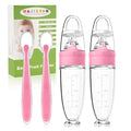 WAJIAYON Baby Food Feeder 4 Pack Silicone Baby Food Dispensing Spoon-3 oz by WAJIAYON