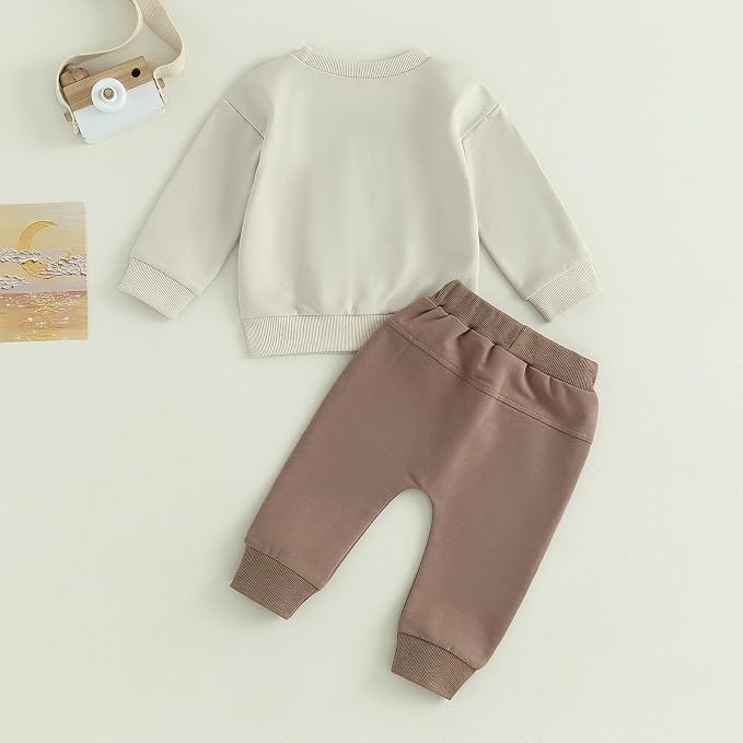 Toddler Baby Boy Clothes Solid Color Long Sleeve Crewneck Sweatshirt Top Casual - Image 7