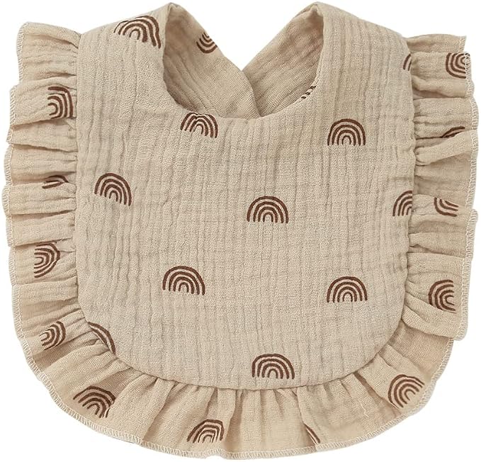 4 PACK Solid Muslin Baby Drool Bibs Set - Image 5