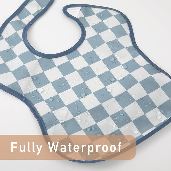 Mess Proof Baby Bib 3 Pack, Waterproof Led Weaning Baby Feeding Bibs - Image 4