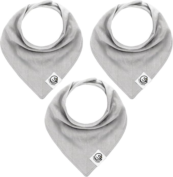 3 Pack Baby Bibs for Boys & Girls | Cotton, Absorbent Drooling & Teething Bib | by GigglyGoose%C2%AE
