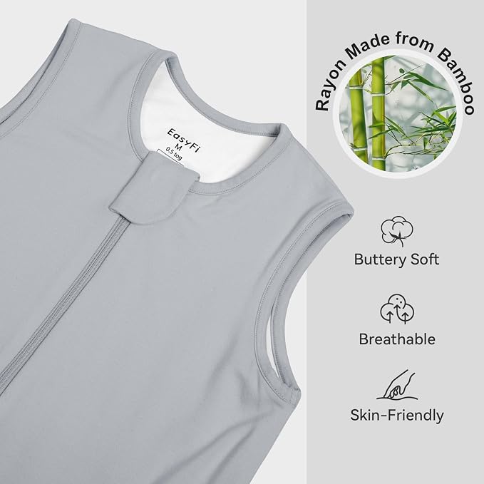 Rayon Made From Bamboo Sleep Sack 6-12 Months 0.5 Tog Ultra Soft Summer Toddler - Image 2