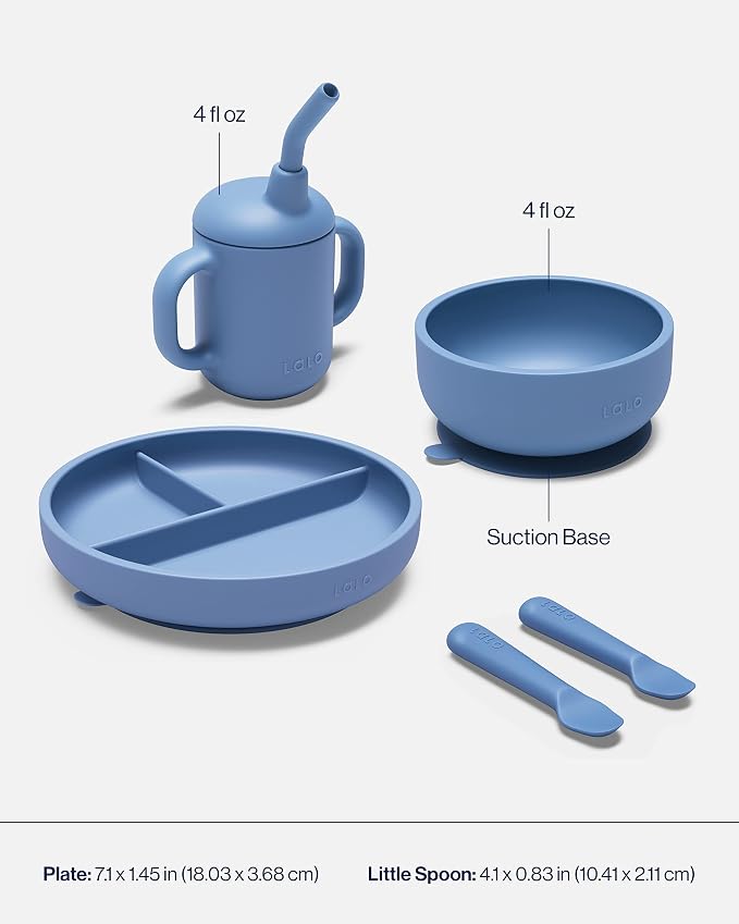 Lalo First Bites Silicone Baby Feeding Set - Image 5