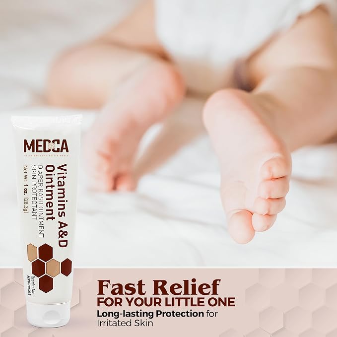 MEDca Vitamin A & D Diaper Rash Ointment- Protectant Cream - Image 6