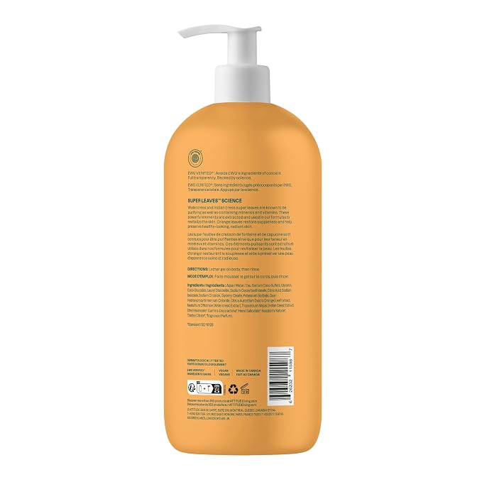 ATTITUDE Body Wash, EWG Verified Shower Gel, Dermatologically Tested, Plant and - Image 7