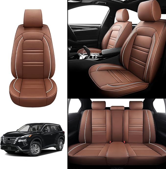 Seat Covers for Nissan Car Rogue 2008-2025 | 5-Seats Leather Seat Covers - Image 2