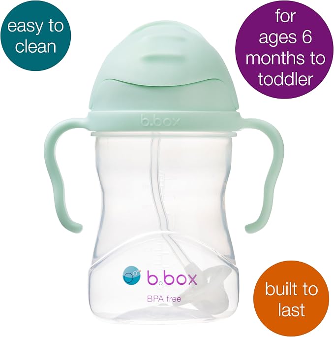 b.box Sippy Cup with Weighted Straw. Drink from any Angle, Leak Proof, Spill - Image 3