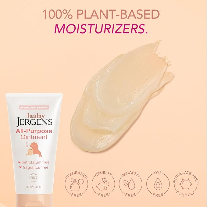 Jergens Baby All-Purpose Baby Ointment, Plant-Based Moisturizers, Petrolatum - Image 3